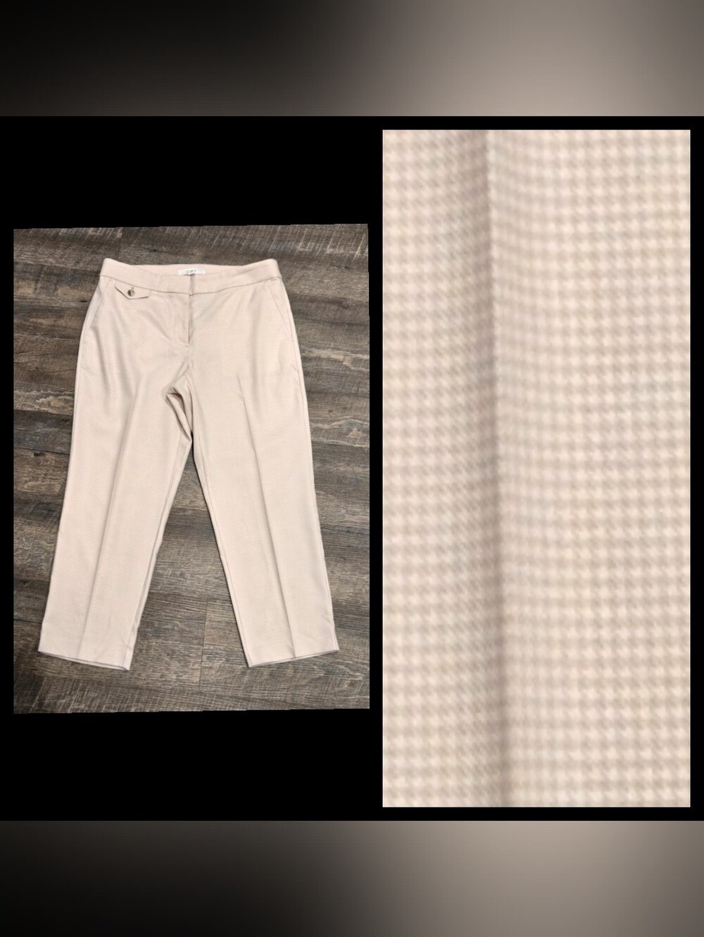 Loft checkered crop pants, 8 petite
